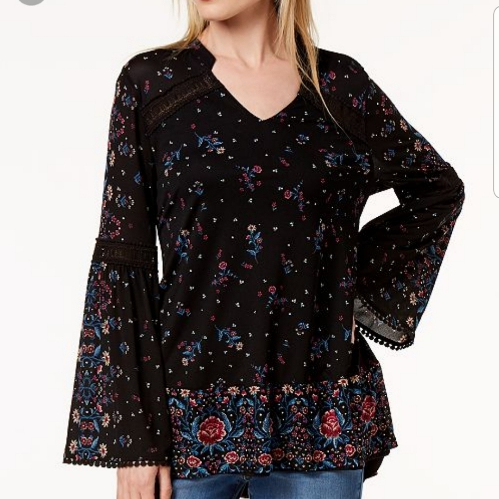 Style & Co Floral-Print High-Low Tunic

XL